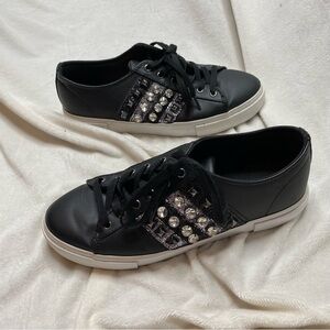 Guess Gally Black Silver Glitter Rhinestone Sneaker